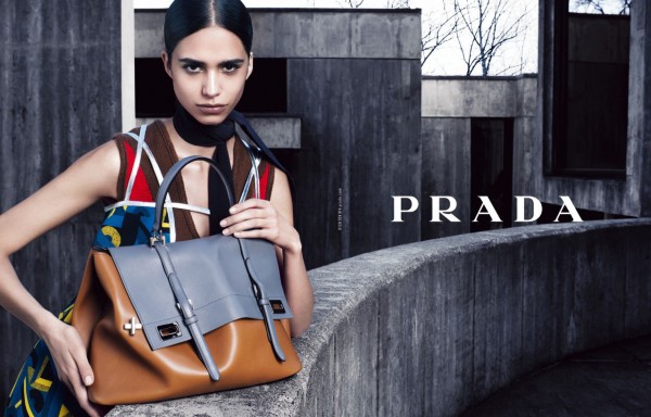 Prada-Grey:tan bag FallWinter-2014-Ad-Campaign-7-600x384