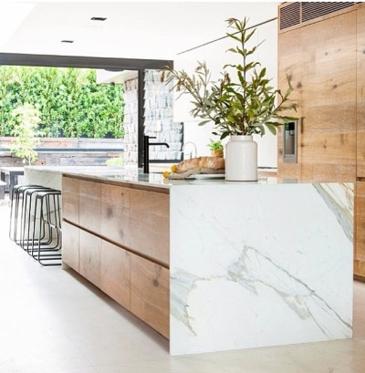 marble kitchen 2, wood and marble