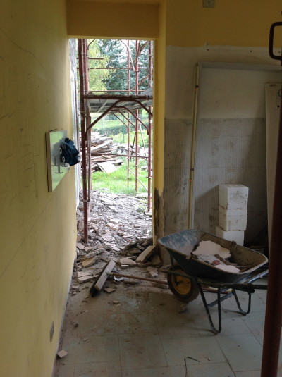 This was the back door and will be bricked up.